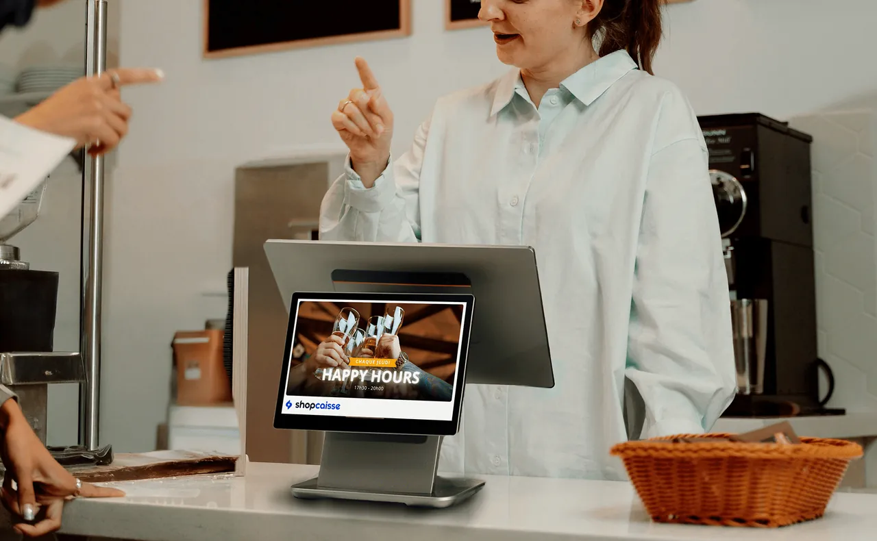 Afficheur client shopcaisse Display en caisse de commerce