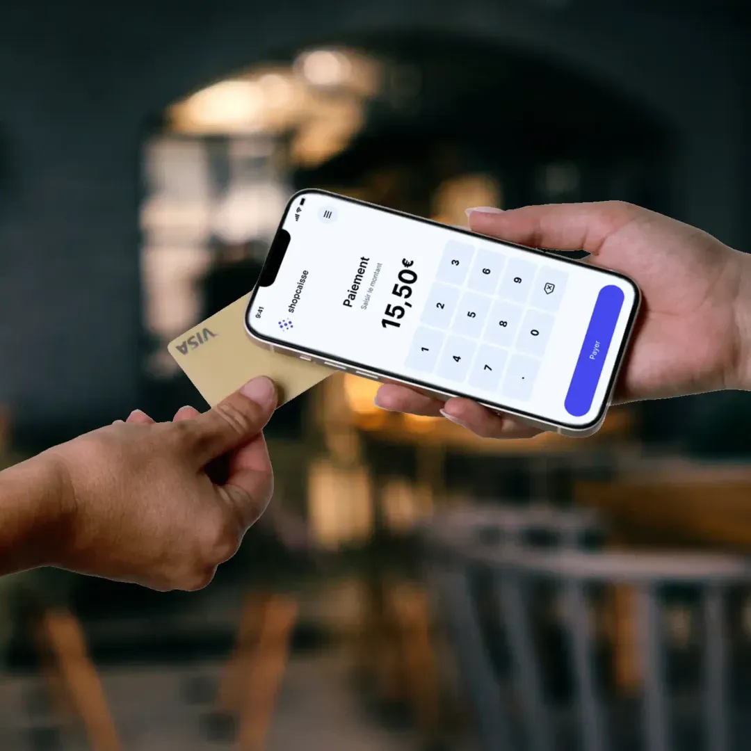 TPE shopcaisse pay connecté à une caisse tactile